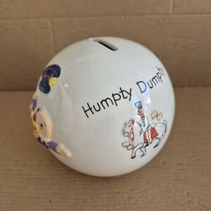Aynsley Humpty Dumpty Piggy Bank Money Ball Nursery Decor Vintage